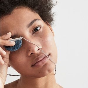 Madewell Dreamkeeper Fringe Necklace Silver Blue